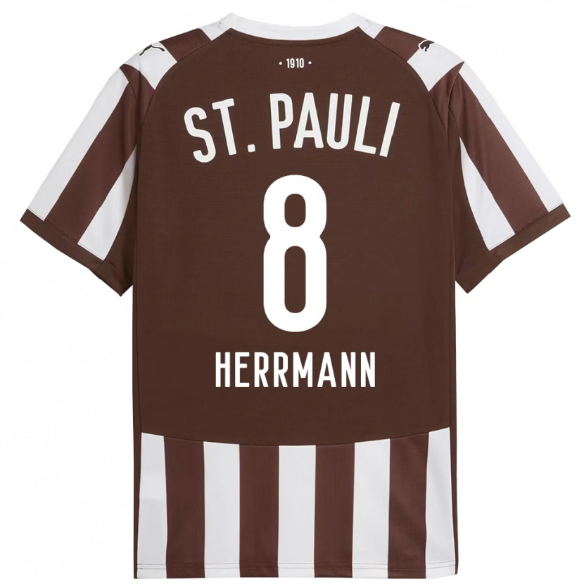Danxen Dzieci Max Herrmann #8 Kawa Z Mlekiem Biały Domowa Koszulka 2025/26 Koszulki Klubowe