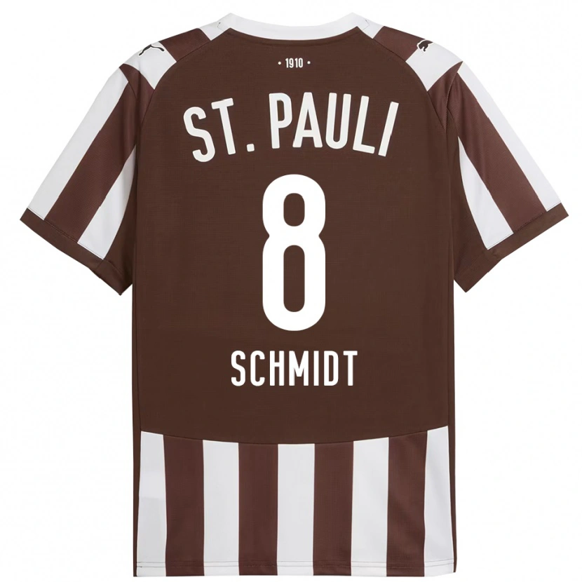 Danxen Dzieci Nick Schmidt #8 Kawa Z Mlekiem Biały Domowa Koszulka 2025/26 Koszulki Klubowe
