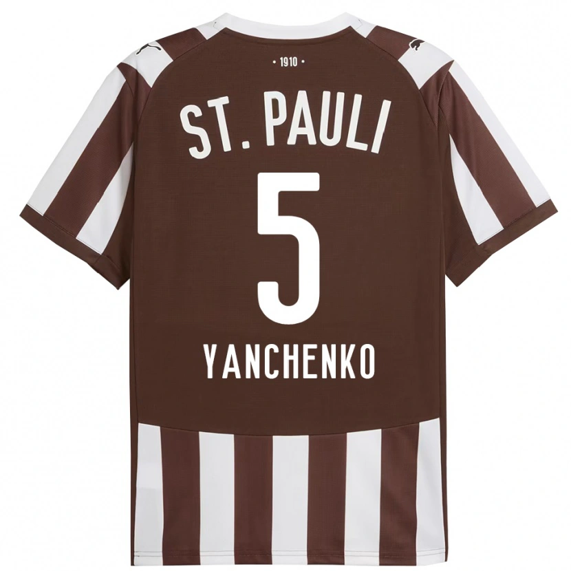 Danxen Dzieci Alla Yanchenko #5 Kawa Z Mlekiem Biały Domowa Koszulka 2025/26 Koszulki Klubowe