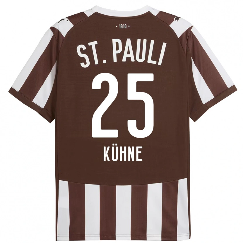 Danxen Dzieci Florian Kühne #25 Kawa Z Mlekiem Biały Domowa Koszulka 2025/26 Koszulki Klubowe