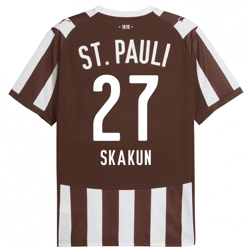 Danxen Dzieci Oleg Skakun #27 Kawa Z Mlekiem Biały Domowa Koszulka 2025/26 Koszulki Klubowe