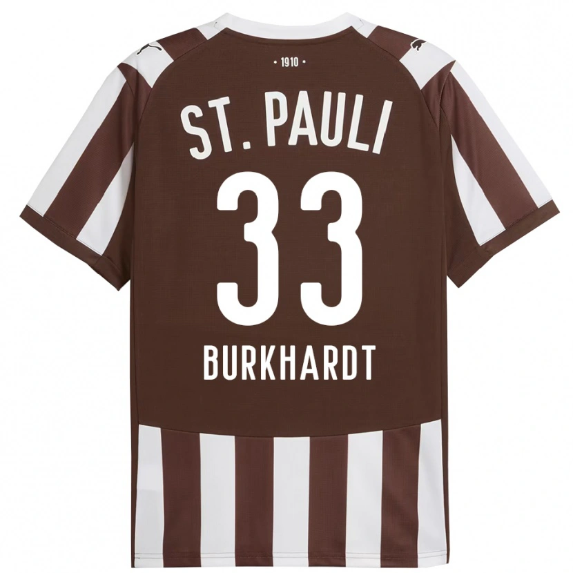Danxen Dzieci Jannik Burkhardt #33 Kawa Z Mlekiem Biały Domowa Koszulka 2025/26 Koszulki Klubowe