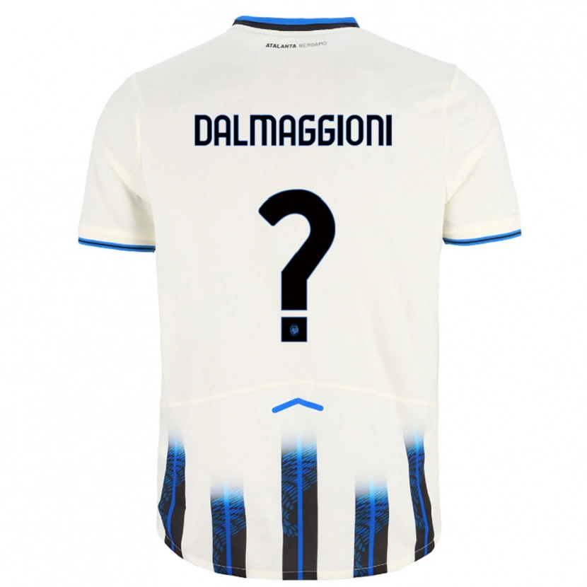 Danxen Dzieci Cristian Dalmaggioni #0 Biały Niebieski Wyjazdowa Koszulka 2025/26 Koszulki Klubowe