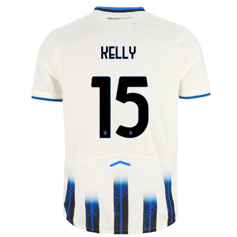 Danxen Dzieci Maegan Kelly #15 Biały Niebieski Wyjazdowa Koszulka 2025/26 Koszulki Klubowe