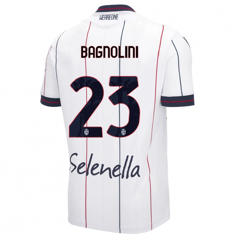 Danxen Dzieci Nicola Bagnolini #23 Biały Królewski Niebieski Wyjazdowa Koszulka 2025/26 Koszulki Klubowe