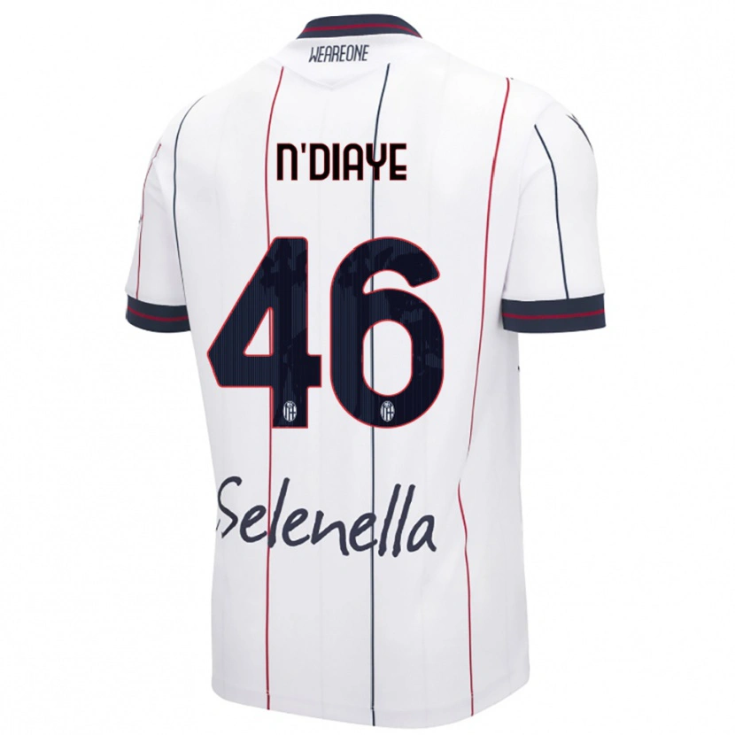 Danxen Dzieci Antoine N'diaye #46 Biały Królewski Niebieski Wyjazdowa Koszulka 2025/26 Koszulki Klubowe