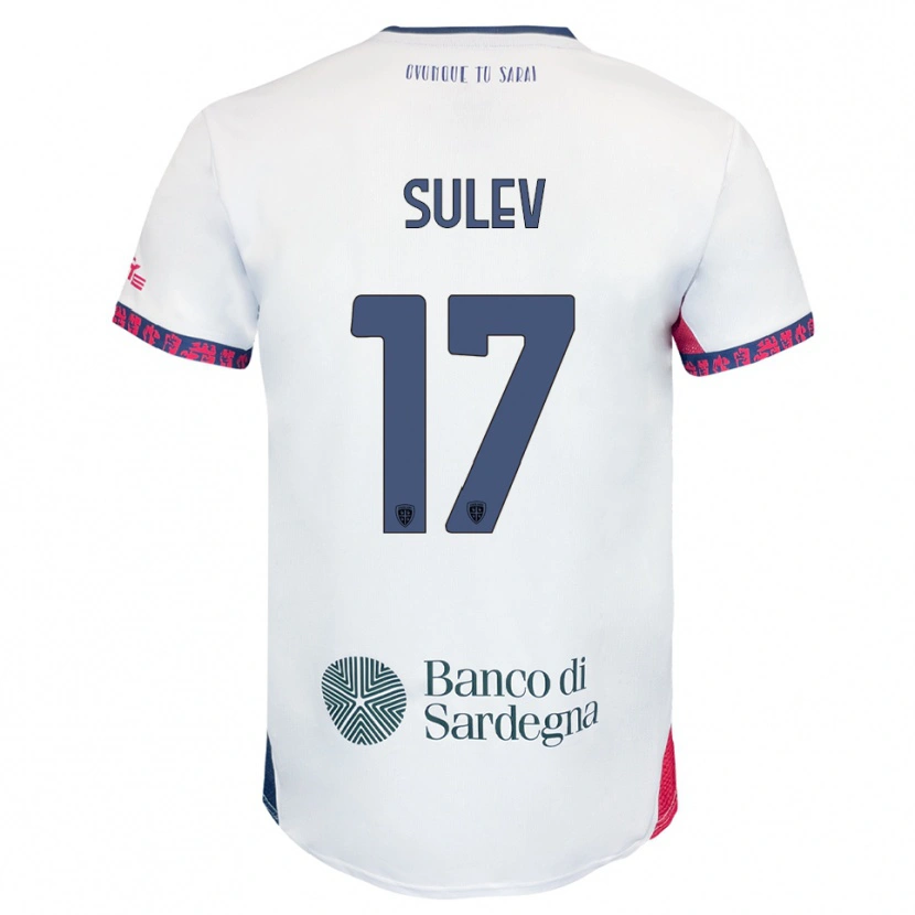 Danxen Dzieci Ivan Sulev #17 Biały Granatowy Czerwony Wyjazdowa Koszulka 2025/26 Koszulki Klubowe