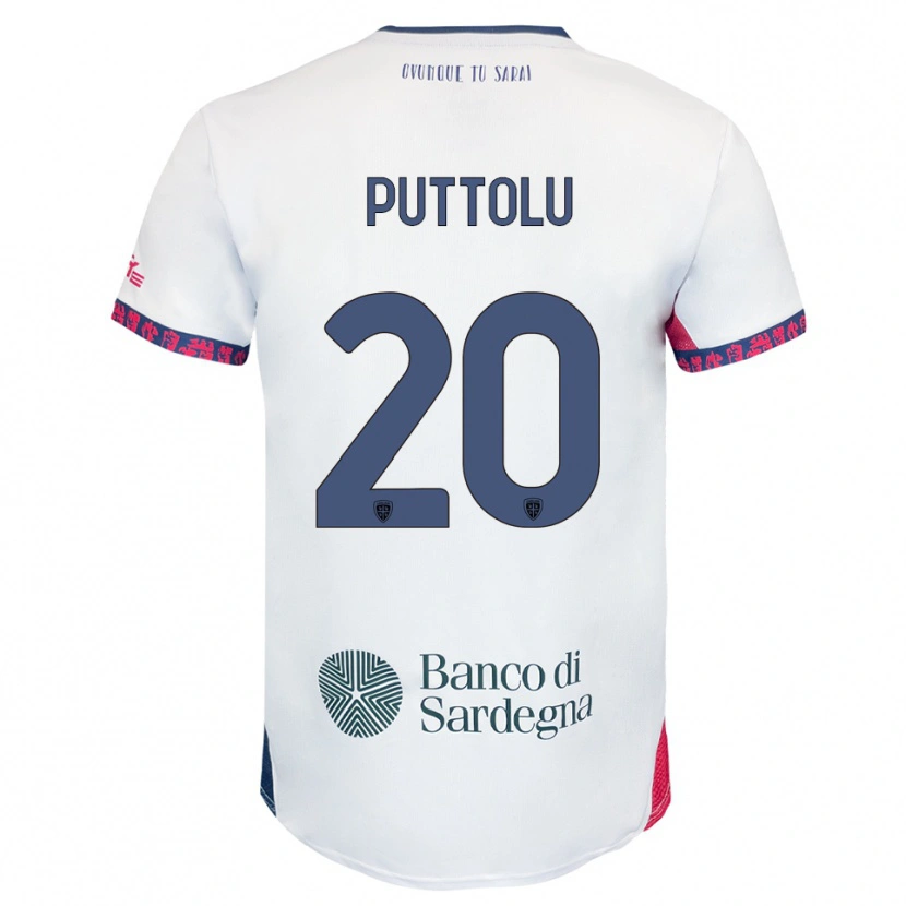 Danxen Dzieci Diego Puttolu #20 Biały Granatowy Czerwony Wyjazdowa Koszulka 2025/26 Koszulki Klubowe