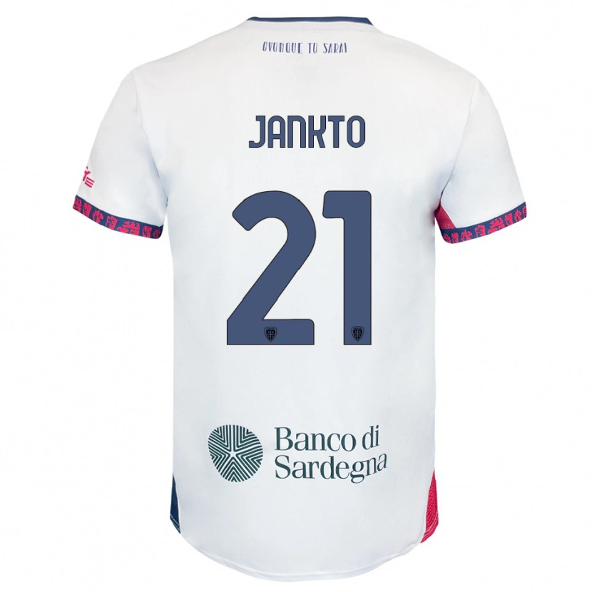 Danxen Dzieci Jakub Jankto #21 Biały Granatowy Czerwony Wyjazdowa Koszulka 2025/26 Koszulki Klubowe