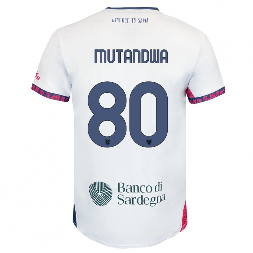 Danxen Dzieci Kingstone Mutandwa #80 Biały Granatowy Czerwony Wyjazdowa Koszulka 2025/26 Koszulki Klubowe