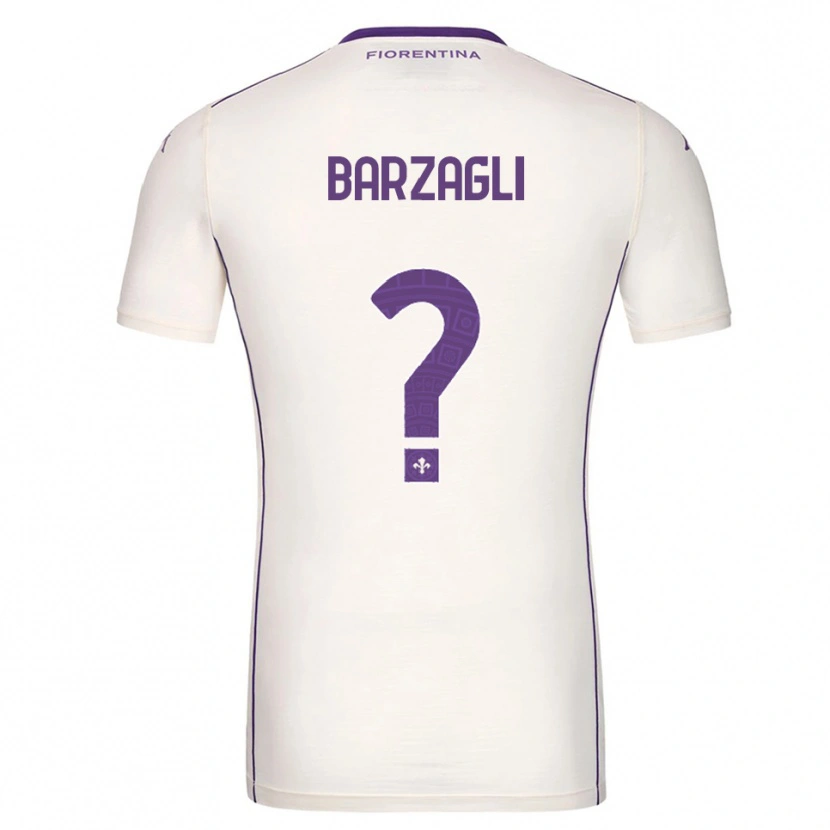 Danxen Dzieci Mattia Barzagli #0 Biały Fioletowy Czerwony Wyjazdowa Koszulka 2025/26 Koszulki Klubowe