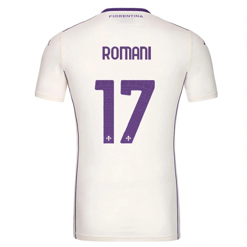 Danxen Dzieci Lorenzo Romani #17 Biały Fioletowy Czerwony Wyjazdowa Koszulka 2025/26 Koszulki Klubowe