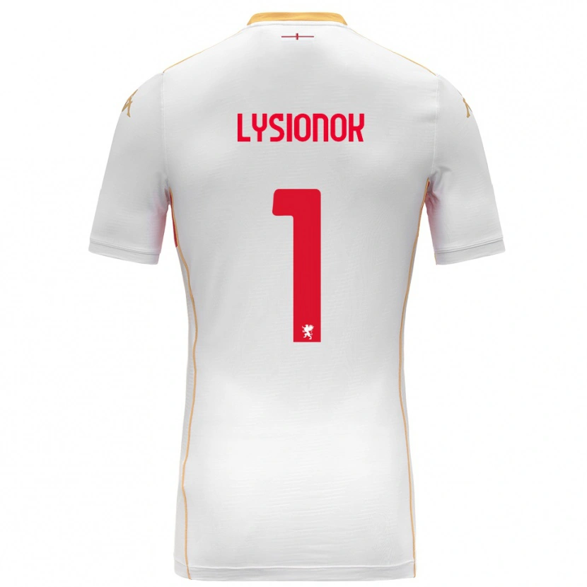 Danxen Dzieci Ernestas Lysionok #1 Biały Czerwony Wyjazdowa Koszulka 2025/26 Koszulki Klubowe