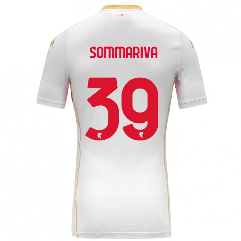 Danxen Dzieci Daniele Sommariva #39 Biały Czerwony Wyjazdowa Koszulka 2025/26 Koszulki Klubowe