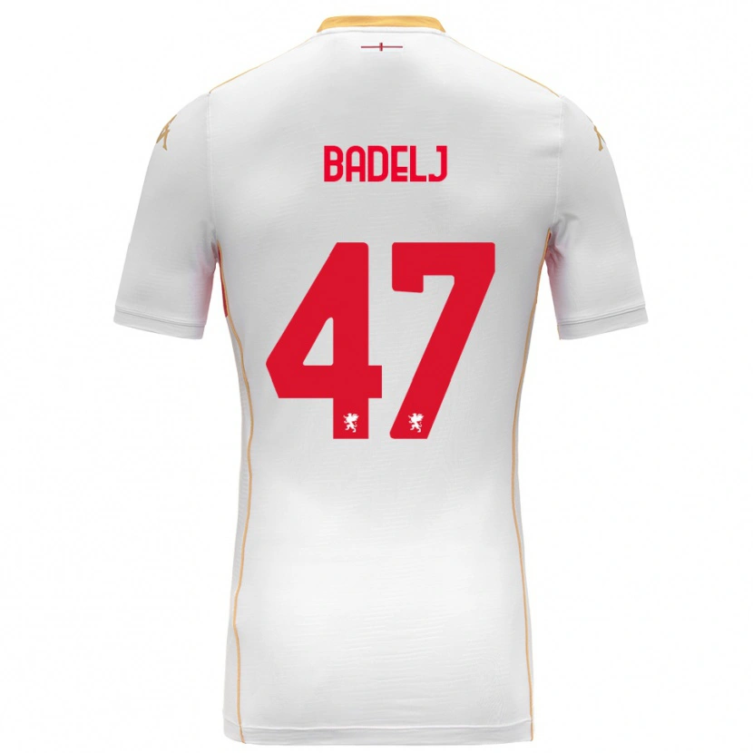 Danxen Dzieci Milan Badelj #47 Biały Czerwony Wyjazdowa Koszulka 2025/26 Koszulki Klubowe
