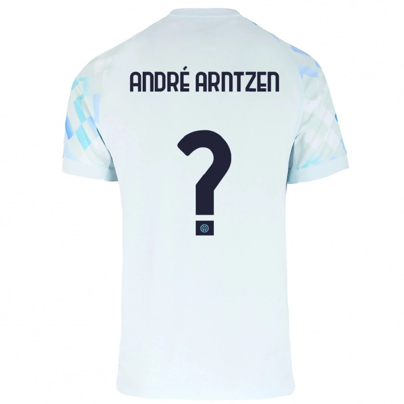 Danxen Dzieci Matheo André Arntzen #0 Biały Niebieski Wyjazdowa Koszulka 2025/26 Koszulki Klubowe