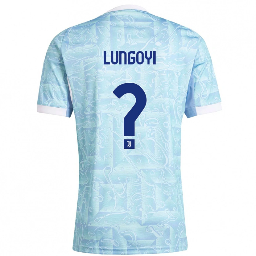 Danxen Dzieci Christopher Lungoyi #0 Błękitny Żółty Wyjazdowa Koszulka 2025/26 Koszulki Klubowe