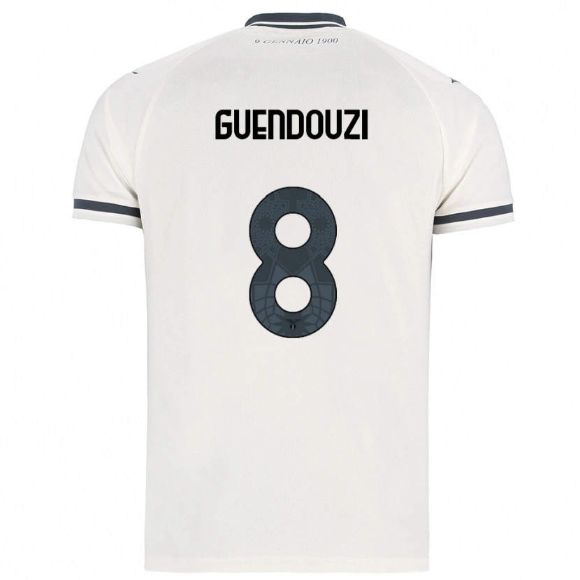 Danxen Dzieci Mattéo Guendouzi #8 Biały Granatowy Wyjazdowa Koszulka 2025/26 Koszulki Klubowe