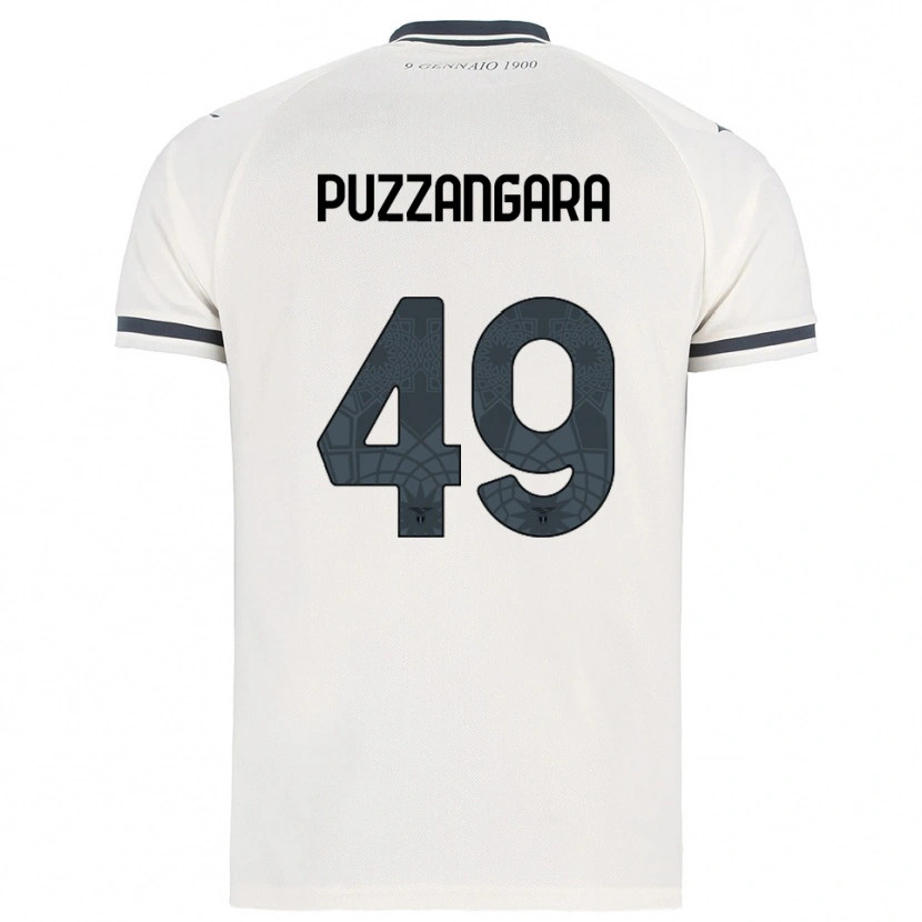 Danxen Dzieci Angelo Antonio Puzzangara #49 Biały Granatowy Wyjazdowa Koszulka 2025/26 Koszulki Klubowe