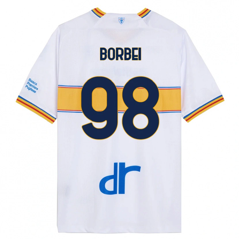 Danxen Dzieci Alexandru Borbei #98 Biały Żółty Wyjazdowa Koszulka 2025/26 Koszulki Klubowe