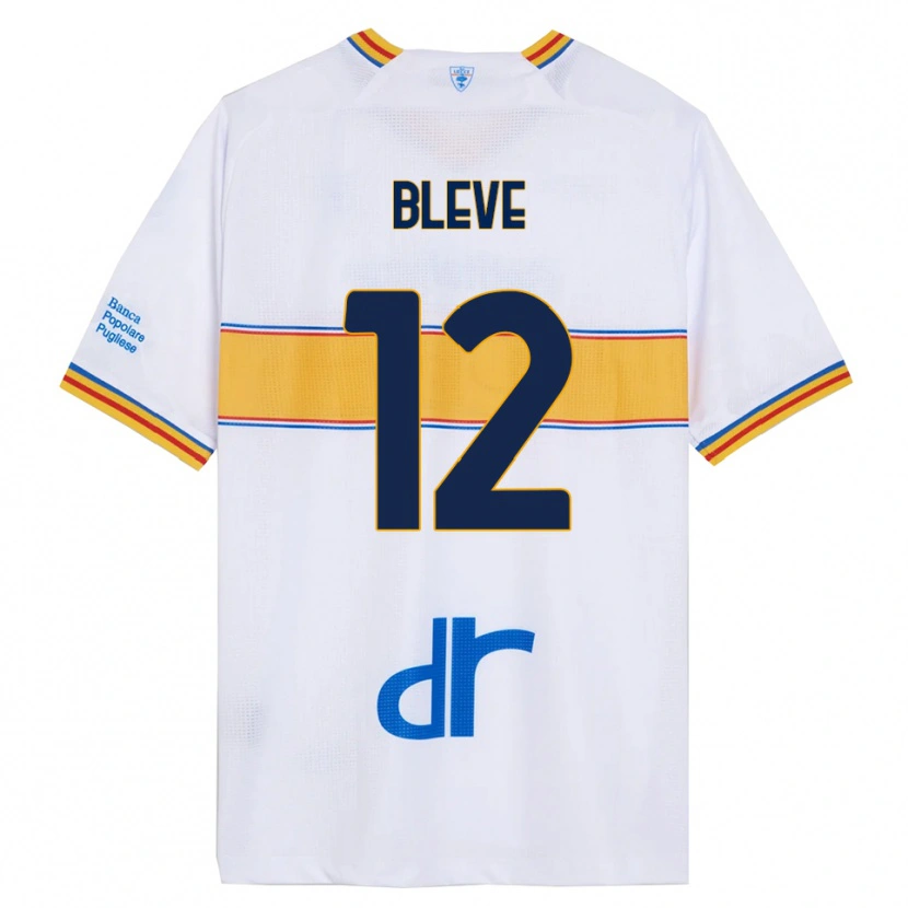 Danxen Dzieci Daniele Bleve #12 Biały Żółty Wyjazdowa Koszulka 2025/26 Koszulki Klubowe