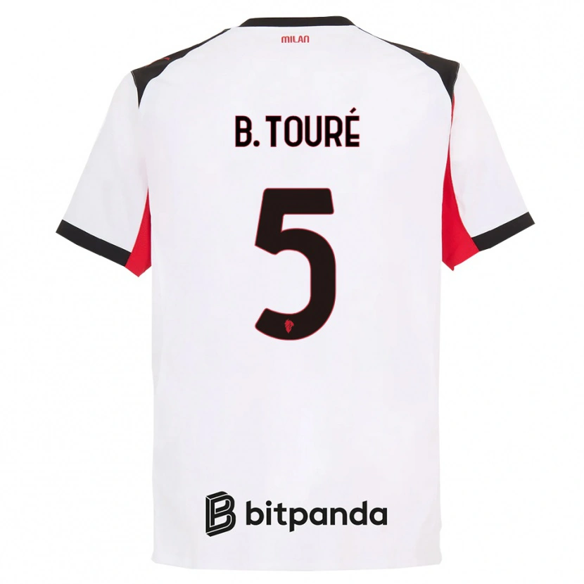 Danxen Dzieci Fode Ballo-Toure #5 Biały Czarny Wyjazdowa Koszulka 2025/26 Koszulki Klubowe