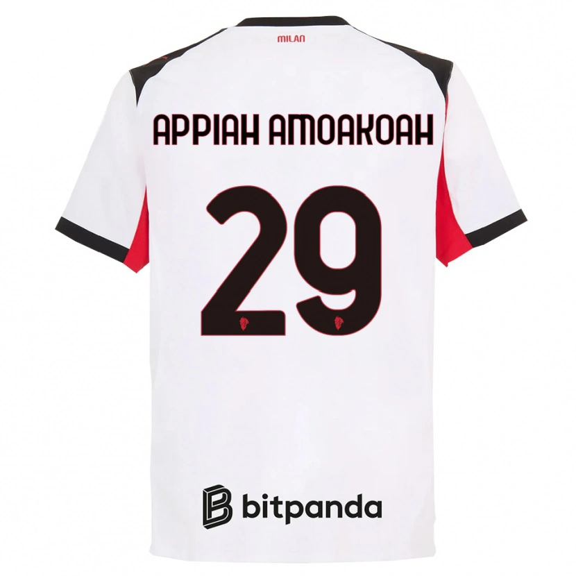 Danxen Dzieci Karen Appiah Amoakoah #29 Biały Czarny Wyjazdowa Koszulka 2025/26 Koszulki Klubowe