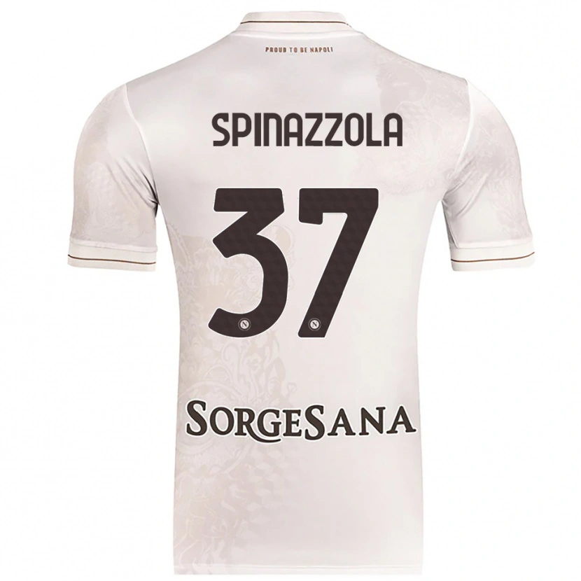 Danxen Dzieci Leonardo Spinazzola #37 Szampański Brązowy Wyjazdowa Koszulka 2025/26 Koszulki Klubowe