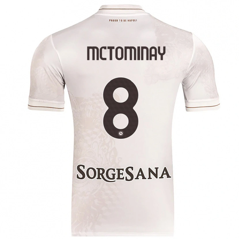 Danxen Dzieci Scott Mctominay #8 Szampański Brązowy Wyjazdowa Koszulka 2025/26 Koszulki Klubowe