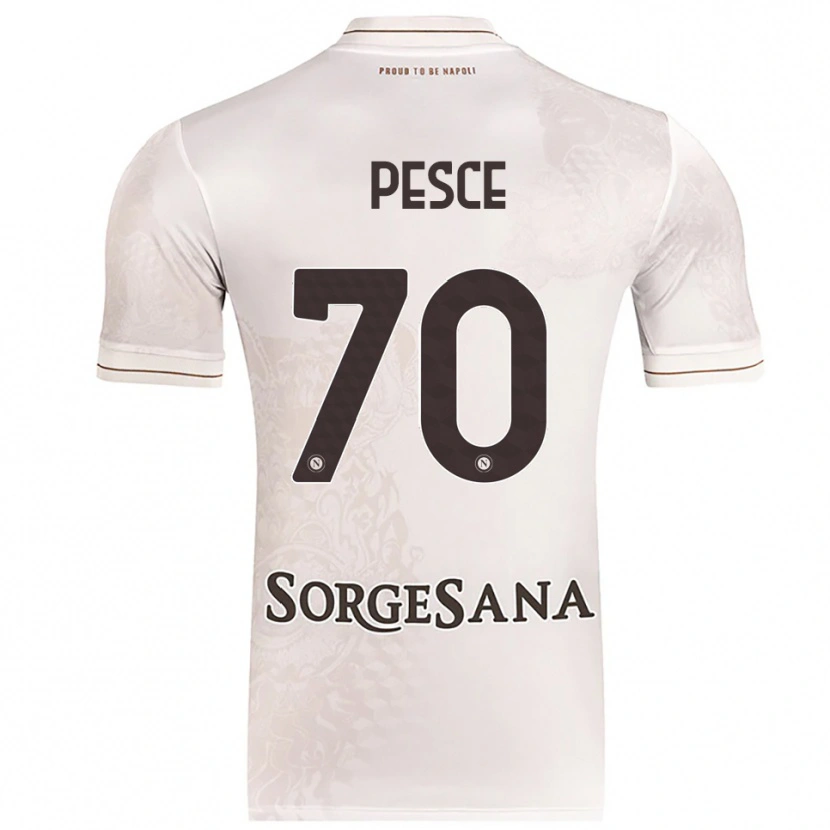Danxen Dzieci Antonio Pesce #70 Szampański Brązowy Wyjazdowa Koszulka 2025/26 Koszulki Klubowe