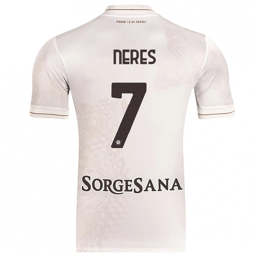 Danxen Dzieci David Neres #7 Szampański Brązowy Wyjazdowa Koszulka 2025/26 Koszulki Klubowe