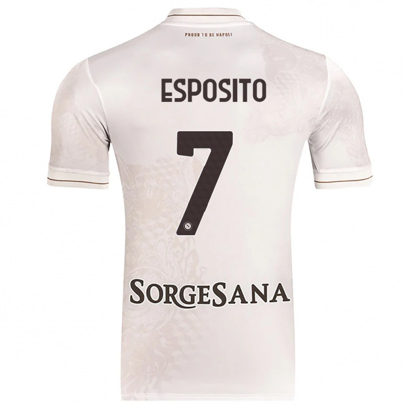 Danxen Dzieci Luigi Esposito #7 Szampański Brązowy Wyjazdowa Koszulka 2025/26 Koszulki Klubowe