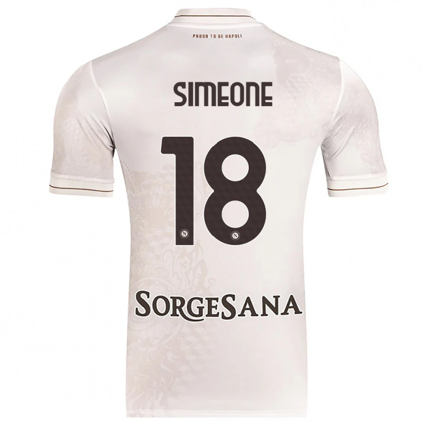 Danxen Dzieci Giovanni Simeone #18 Szampański Brązowy Wyjazdowa Koszulka 2025/26 Koszulki Klubowe