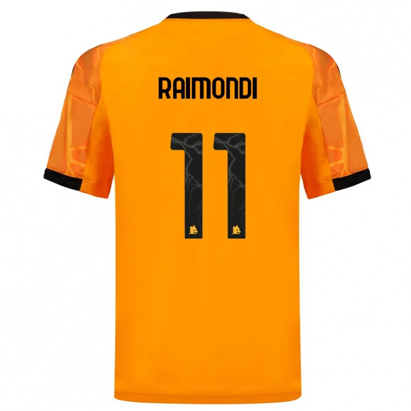 Danxen Dzieci Simone Raimondi #11 Pomarańczowy Czarny Wyjazdowa Koszulka 2025/26 Koszulki Klubowe