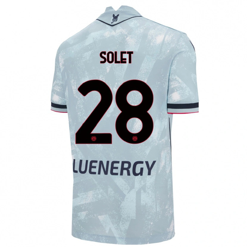 Danxen Dzieci Oumar Solet #28 Jasnoniebieski Czarny Wyjazdowa Koszulka 2025/26 Koszulki Klubowe