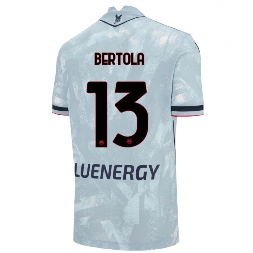 Danxen Dzieci Nicolò Bertola #13 Jasnoniebieski Czarny Wyjazdowa Koszulka 2025/26 Koszulki Klubowe
