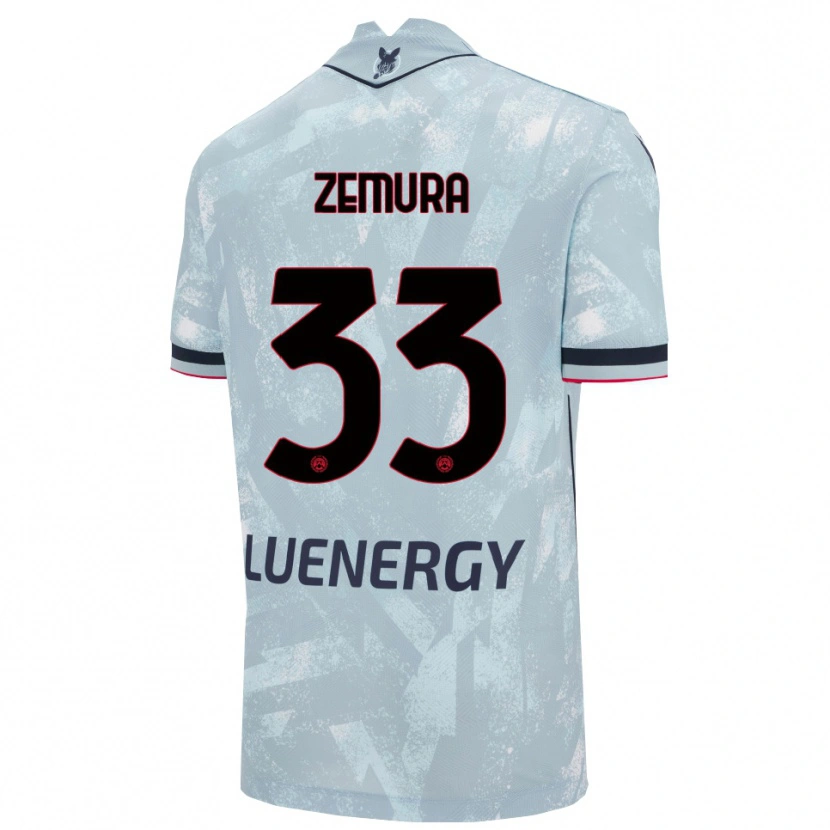 Danxen Dzieci Jordan Zemura #33 Jasnoniebieski Czarny Wyjazdowa Koszulka 2025/26 Koszulki Klubowe