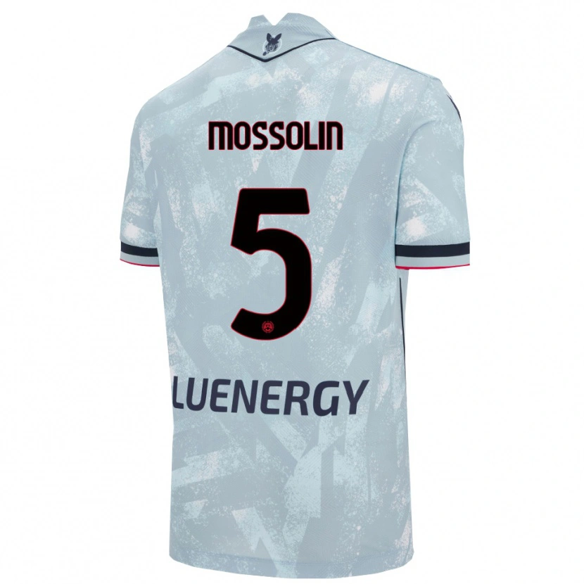 Danxen Dzieci Lorenzo Mossolin #5 Jasnoniebieski Czarny Wyjazdowa Koszulka 2025/26 Koszulki Klubowe