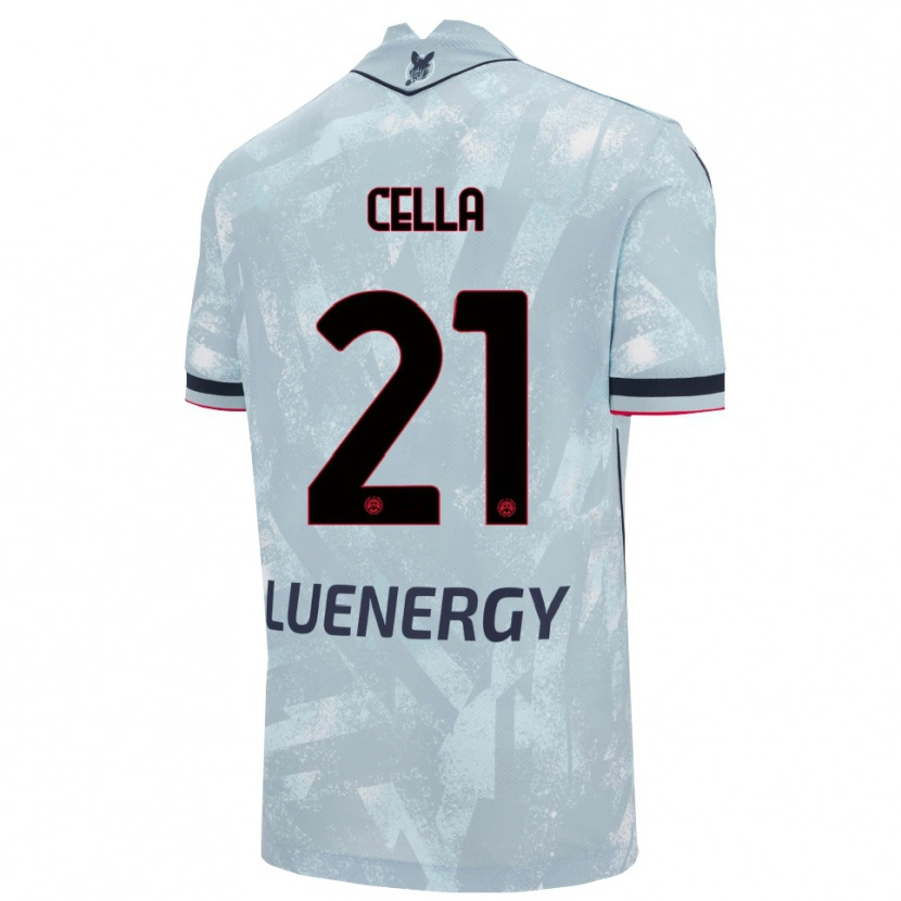 Danxen Dzieci Leonardo Cella #21 Jasnoniebieski Czarny Wyjazdowa Koszulka 2025/26 Koszulki Klubowe