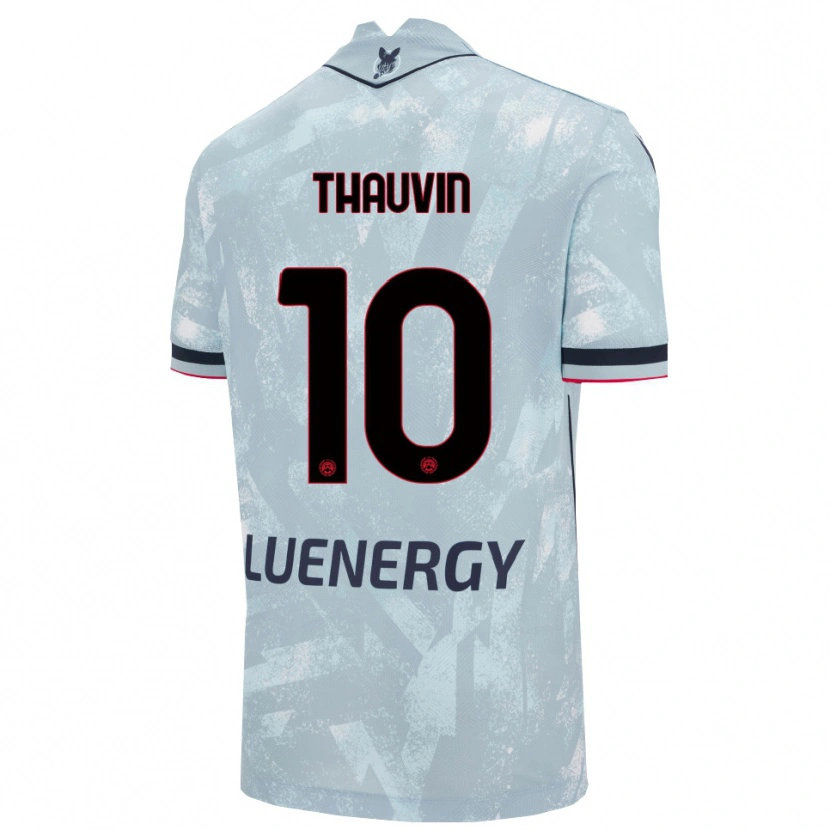Danxen Dzieci Florian Thauvin #10 Jasnoniebieski Czarny Wyjazdowa Koszulka 2025/26 Koszulki Klubowe