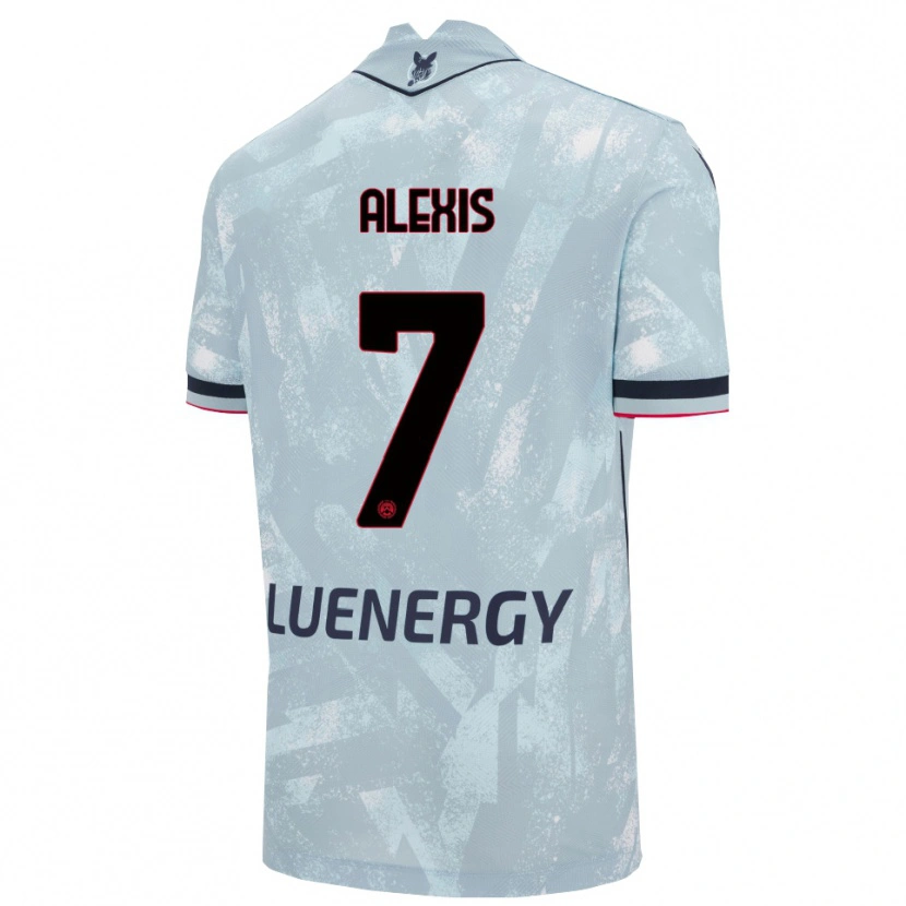 Danxen Dzieci Alexis Sánchez #7 Jasnoniebieski Czarny Wyjazdowa Koszulka 2025/26 Koszulki Klubowe