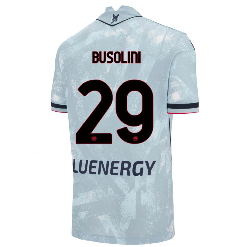 Danxen Dzieci Alessandro Busolini #29 Jasnoniebieski Czarny Wyjazdowa Koszulka 2025/26 Koszulki Klubowe