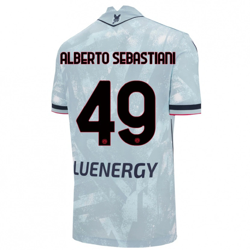 Danxen Dzieci José Alberto Sebastiani #49 Jasnoniebieski Czarny Wyjazdowa Koszulka 2025/26 Koszulki Klubowe