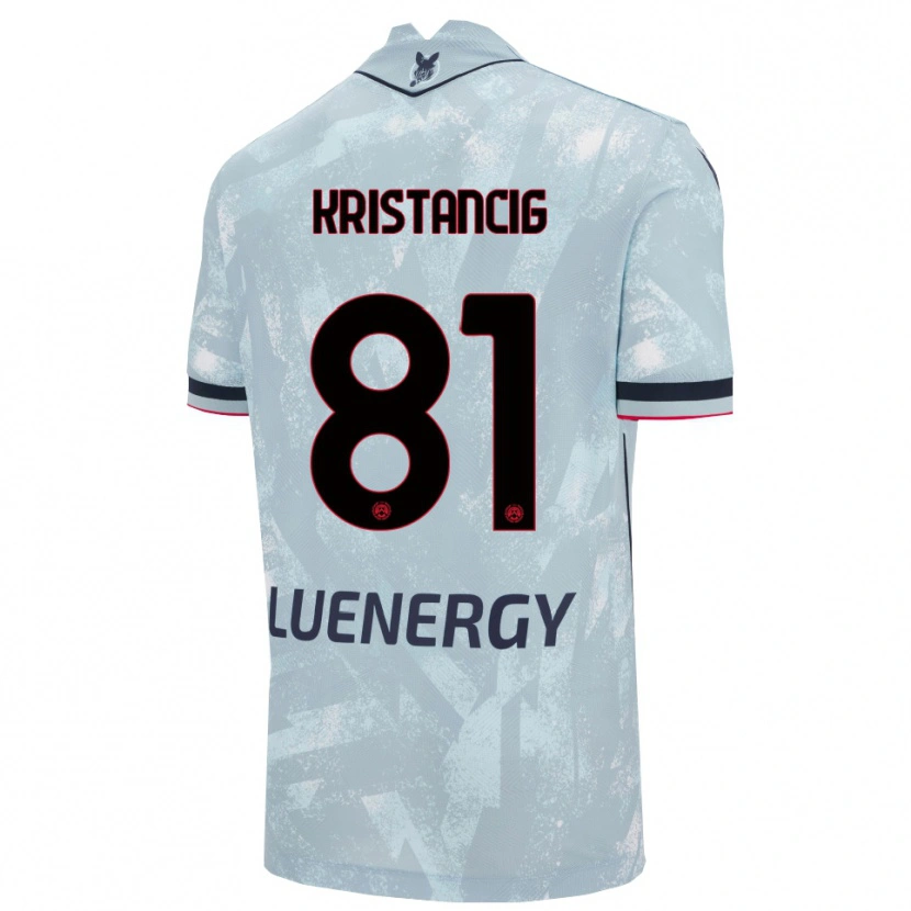 Danxen Dzieci Luca Kristancig #81 Jasnoniebieski Czarny Wyjazdowa Koszulka 2025/26 Koszulki Klubowe