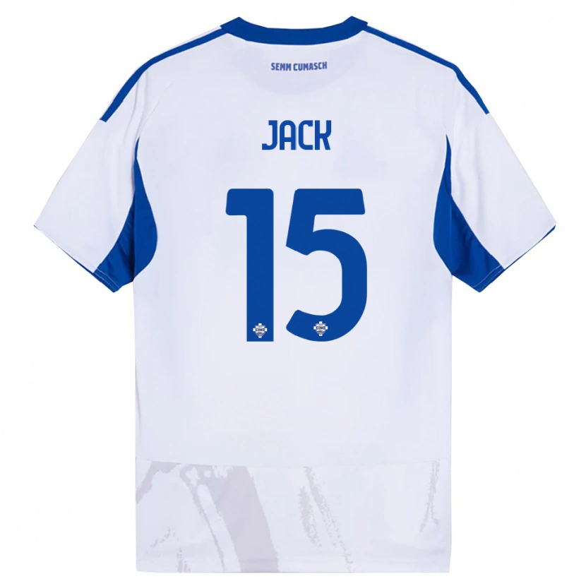 Danxen Dzieci Fellipe Jack #15 Biały Niebieski Wyjazdowa Koszulka 2025/26 Koszulki Klubowe