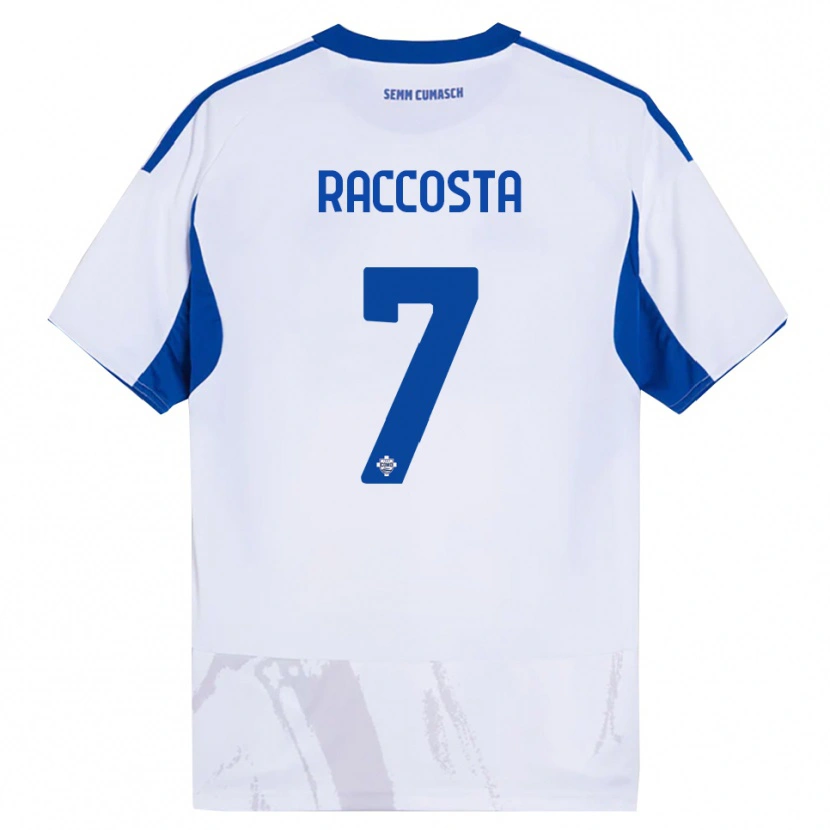 Danxen Dzieci Jacopo Raccosta #7 Biały Niebieski Wyjazdowa Koszulka 2025/26 Koszulki Klubowe