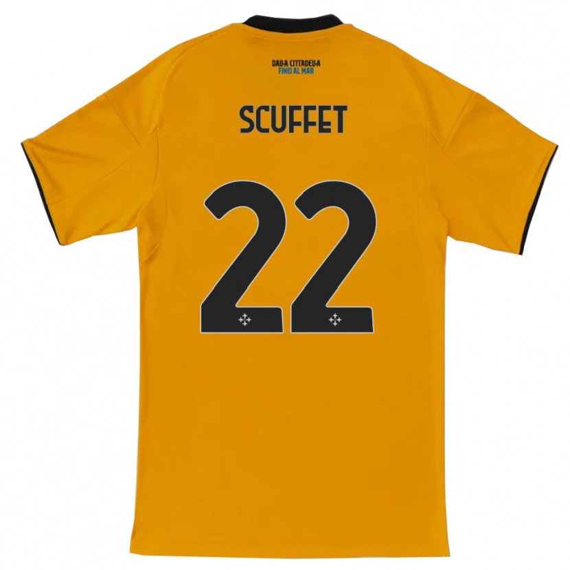 Danxen Dzieci Simone Scuffet #22 Pomarańczowy Niebieski Wyjazdowa Koszulka 2025/26 Koszulki Klubowe