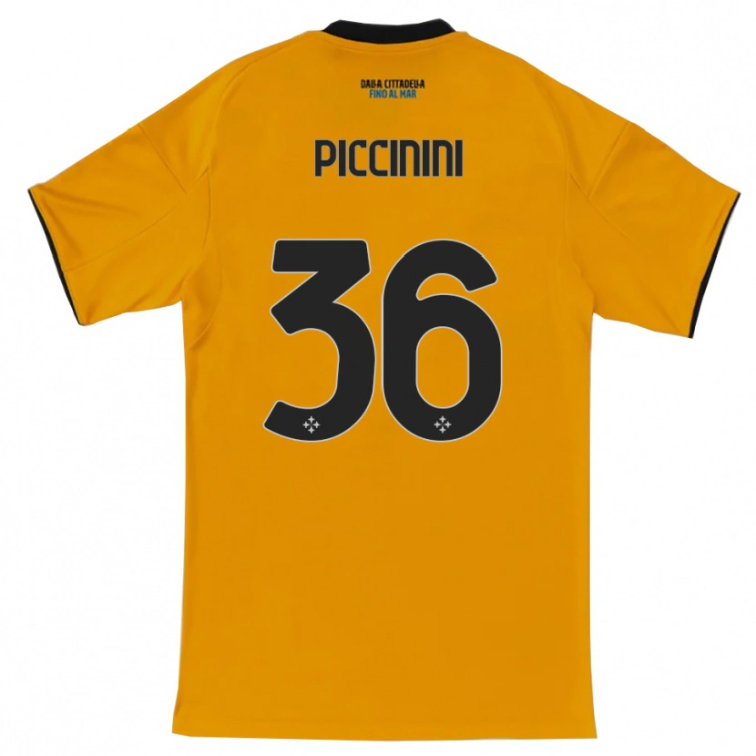 Danxen Dzieci Gabriele Piccinini #36 Pomarańczowy Niebieski Wyjazdowa Koszulka 2025/26 Koszulki Klubowe