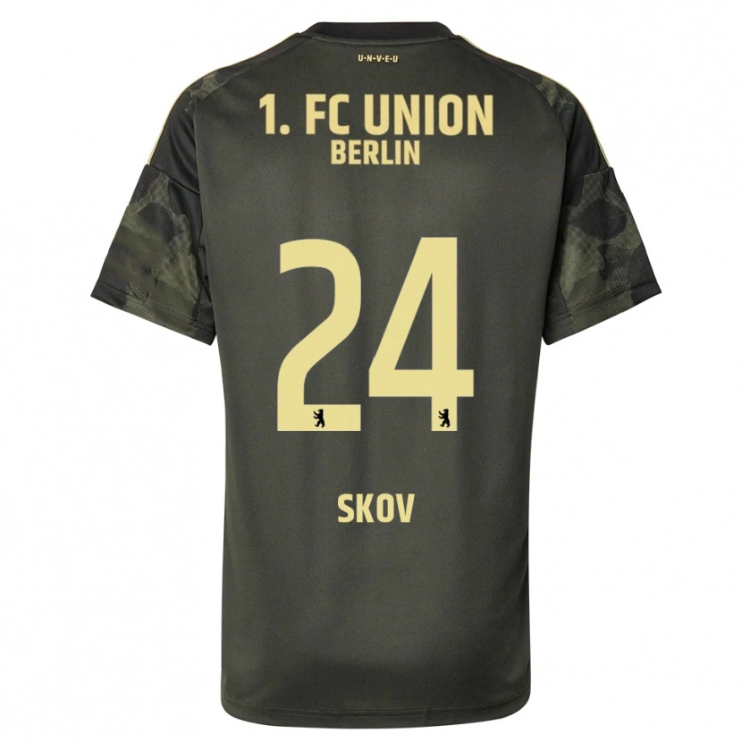 Danxen Dzieci Robert Skov #24 Ciemnozielony Czarny Wyjazdowa Koszulka 2025/26 Koszulki Klubowe