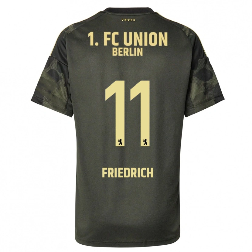 Danxen Dzieci Julien Friedrich #11 Ciemnozielony Czarny Wyjazdowa Koszulka 2025/26 Koszulki Klubowe